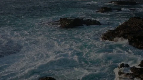 Cape Schanck Ocean Waves Hitting Cliff 3 動画素材 120718459