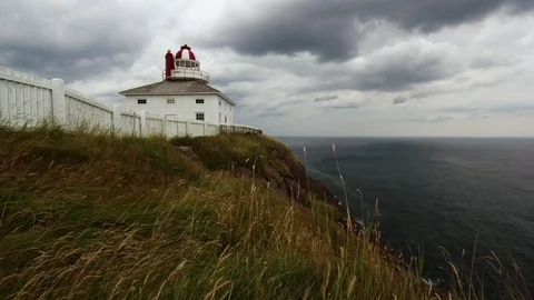 Cape Spear Lighthouse, Newfoundland - Timelapse 스톡 동영상 76279240