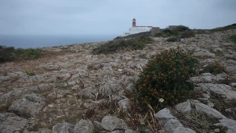 Cape St. Vincent Lighthouse Stock Footage 77469264