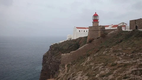 Cape St. Vincent Lighthouse Stock Footage 77469451