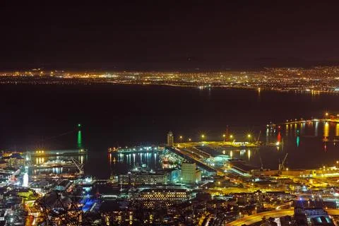 Cape Town after sunset. Cape Town after sunset - view from Signal Hill, South Stock Photos