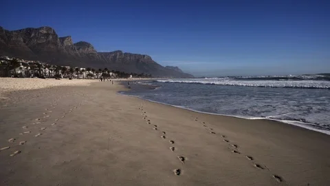 Cape Town, Along the beach Stock-Footage 98289859