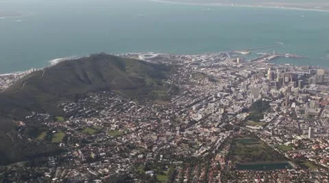 Cape Town with cable car Stock Footage 21978665