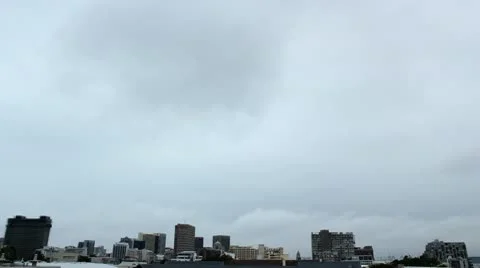 Cape Town CBD with Cold Front moving in Stock Footage 10743220
