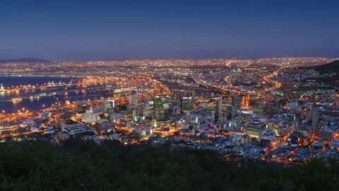 Cape Town CBD Dusk Time-lapse Stock Footage 279656669