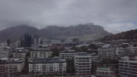 Cape Town CBD + Table mountain + marina + Freeway Stock Footage 244859350