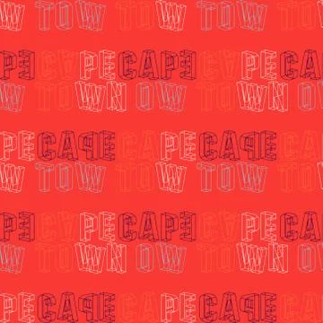 Cape Town creative pattern Stock Illustration