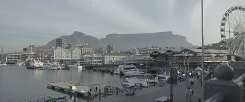 Cape Town Dock vue on the mountain - UHD, Apple ProRes 4444 Stock Footage 103801959