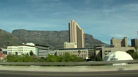 Cape town drive past Stock Footage