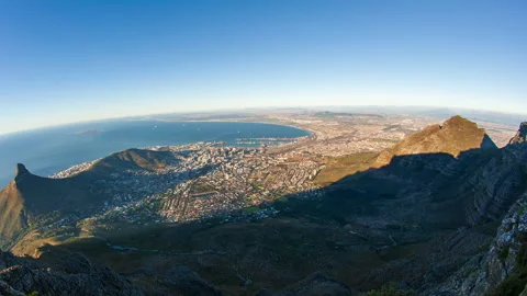 Cape Town full moon rising time-lapse Stock Footage 281017063