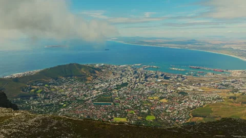Cape Town landscape from Table Mountain Stock Footage 283485097