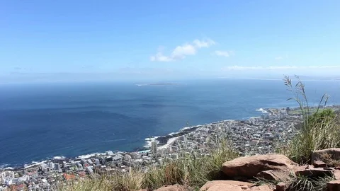 Cape town panorama with ocean Stock Footage 86445376