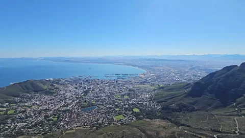 Cape Town Panorama from Table Mountain, Cape Town, South Africa 4K Stock Footage 347934900