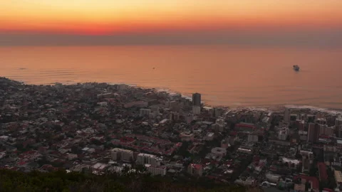 Cape Town Sunset Time-lapse Stock Footage 275595479