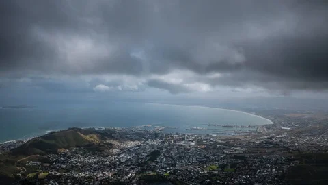 Cape town table mountain clouscape timelapse Stock-Footage 102511735