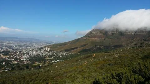 Cape Town Table Mountain Mist 2 Stock Photos