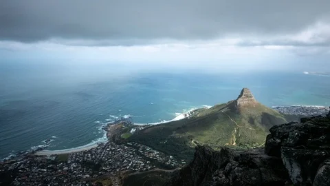 Cape town table mountain nature view time lapse Stock Footage 102522091
