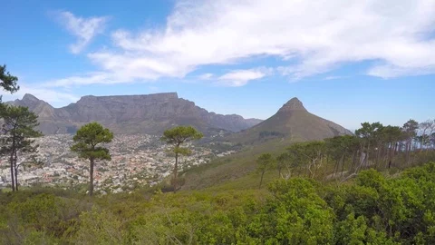 Cape Town Table Mountain Panning shot Stock Footage 117274415