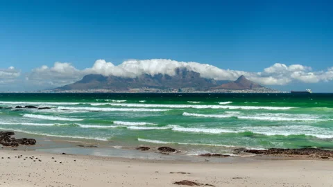 Cape Town Table Mountain time-lapse Stock Footage 292881683