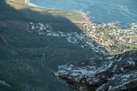 Cape town view from the table mountain Stock Photos