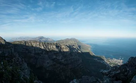 Cape town view from the table mountain Stock Photos