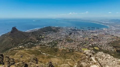 Cape Town view from Table Mountain Фото