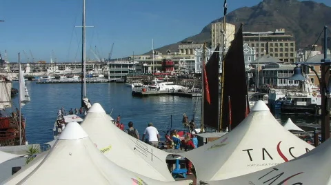 Cape town waterfront Stock Footage 585063