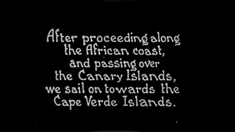 CAPE VERDE - 1930 - Crewmen of the Graf Zeppelin are served a meal as they fly Stock Footage 277282738