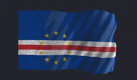Cape Verde flag digital vector illustration. This national flag is composed.. Stock Illustration