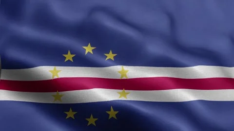 Cape Verde flag Front Stock Footage 318663334