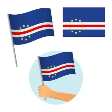 Cape Verde flag in hand Stock Illustration