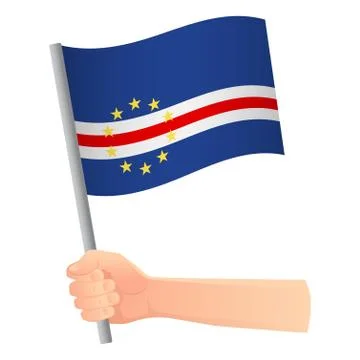 Cape Verde flag in hand Stock Illustration