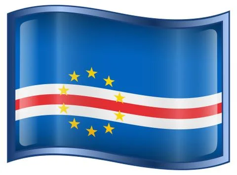 Cape verde flag icon. Stockillustratie