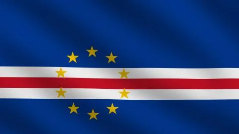 Cape verde flag Stock Illustration