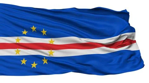 Cape Verde Flag, Isolated On White Cape Verde Flag, Isolated On White Back... Stock Photos