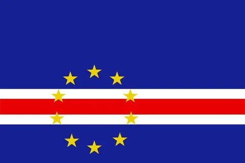 Cape Verde flag pattern background. Realistic national flag design. Abstrac.. Stock Illustration