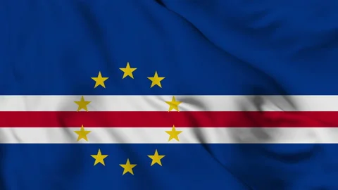 Cape Verde flag seamless closeup waving animation Stock Footage 168168246