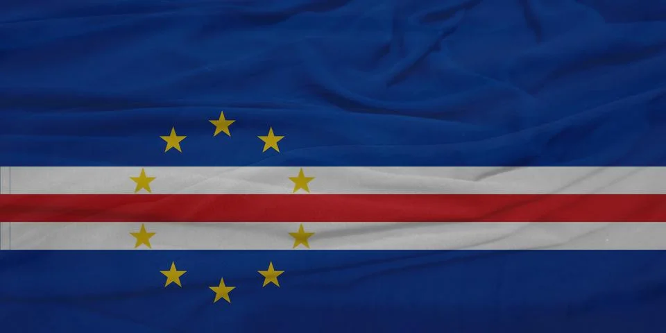 Cape Verde    Flag snapping air motion Stock Illustration