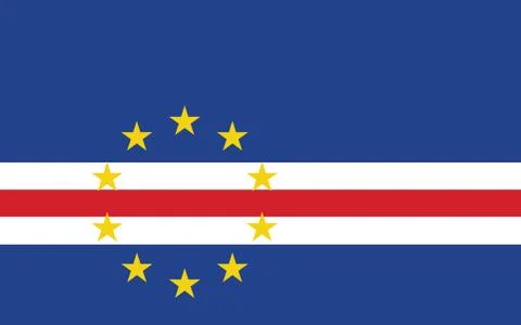 Cape Verde flag vector graphic. Rectangle Cape Verdean flag illustration. Cap Illustrazione stock