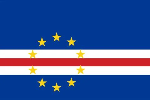Cape Verde flag vector Stock Illustration