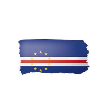 Cape Verde flag, vector illustration on a white background Stock Illustration