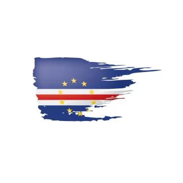 Cape Verde flag, vector illustration on a white background Stock Illustration
