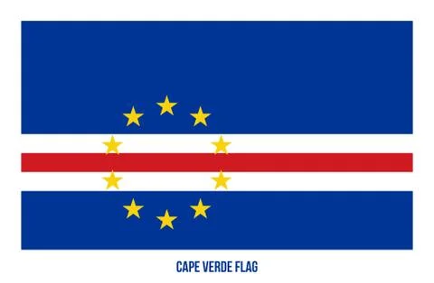 Cape Verde Flag Vector Illustration on White Background. Stock Illustration