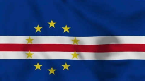 Cape Verde flag video - 4k footage Stock Footage 161111332