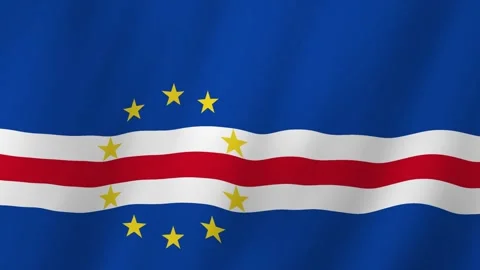 Cape Verde Flag Wave in the Wind with Stunning 3D Animation Stock Footage 277034266