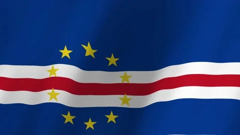 Cape Verde flag waving animation Video stock 220072996