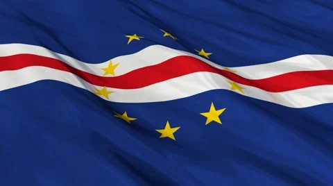 Cape Verde flag waving. Seamless Video stock 48688504
