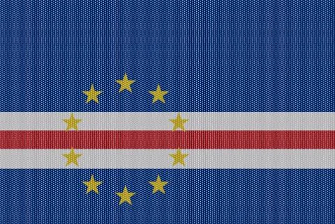 Cape Verde Flag White Dots Stock Illustration