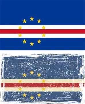 Cape Verde grunge flag. Vector illustration Stock Illustration