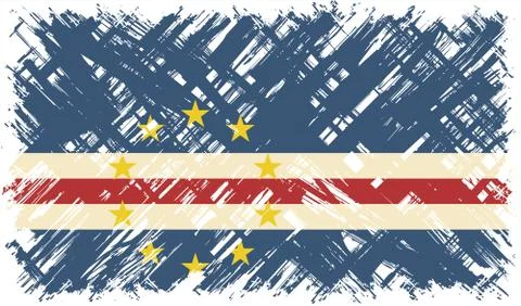 Cape Verde grunge flag. Vector illustration Stock Illustration